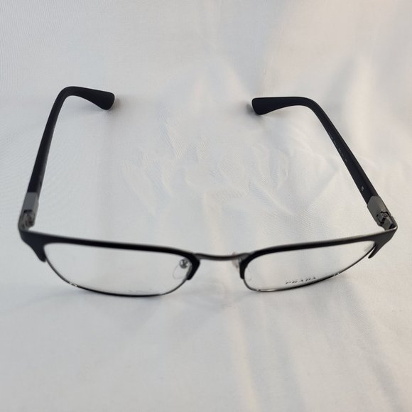 Prada PR 54TV 1BO1O1 Rx-able Men's Eyeglasses Matte Black Made in Italy NEW - Picture 7 of 7
